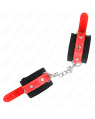 KINK MUNEQUERAS DE NYLON NEGRO CON CORREA POLIPIEL ROJO AJUSTABLE 19 24 CM X 55 CM