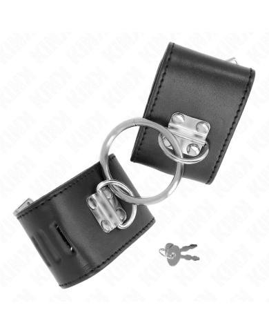 KINK MUNEQUERAS FIJAS CON ANILLA Y CIERRE CANDADO NEGRO AJUSTABLE 16 23 CM X 55 CM