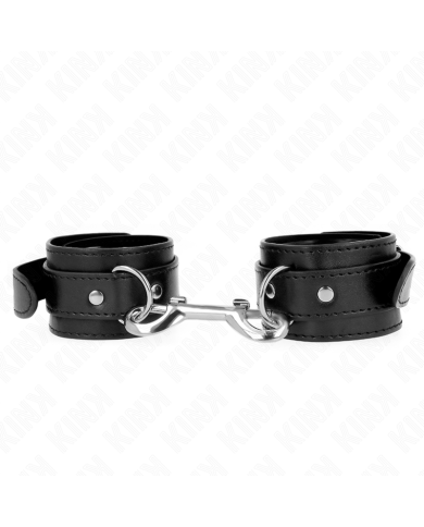 KINK MUNEQUERAS SIMPLES CON FILA DE REMACHES NEGRO AJUSTABLE 17 28 CM X 5 CM