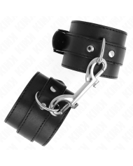 KINK MUNEQUERAS SIMPLES CON FILA DE REMACHES Y HEBILLA GRANDE NEGRO AJUSTABLE 17 28 CM X 5 CM