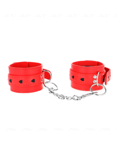 KINK MUNEQUERAS ROJO CON INCRUSTACION DE CORAZON NEGRO AJUSTABLE 21 28 CM X 55 CM