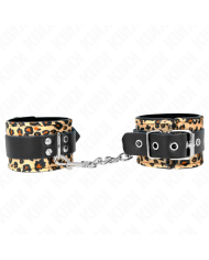 KINK MUNEQUERAS DE CUERO ESTILO LEOPARDO AJUSTABLE 18 29 CM X 55 CM
