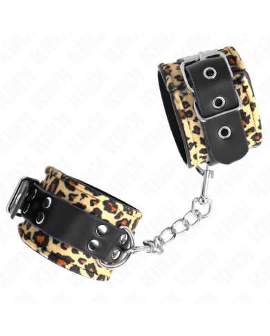 KINK MUNEQUERAS DE CUERO ESTILO LEOPARDO AJUSTABLE 18 29 CM X 55 CM
