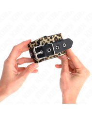 KINK MUNEQUERAS DE CUERO ESTILO LEOPARDO AJUSTABLE 18 29 CM X 55 CM
