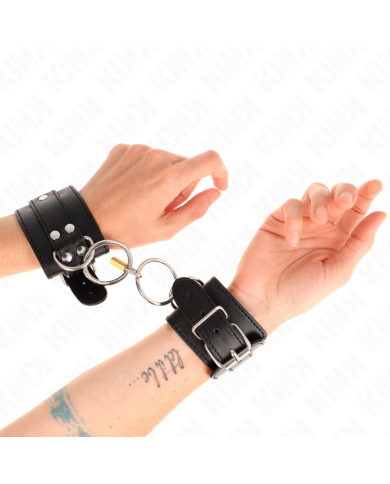 KINK MUNEQUERAS CON BLOQUEO DE CANDADO EN ANILLAS NEGRO AJUSTABLE 20 28 CM X 55 CM