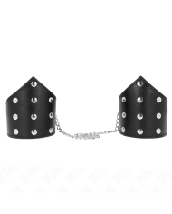 KINK MUNEQUERAS ESTILO PUNTIAGUDO NEGRO CON CADENA AJUSTABLE 17 23 CM X 85 CM
