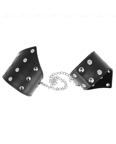 KINK MUNEQUERAS ESTILO PUNTIAGUDO NEGRO CON CADENA AJUSTABLE 17 23 CM X 85 CM