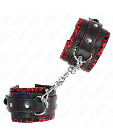 KINK MUNEQUERAS FORRADAS ROJO NEGRO AJUSTABLE 17 29 CM X 6 CM