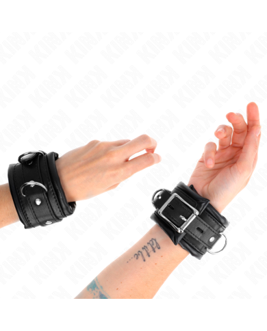 KINK MUNEQUERAS ESTILO HEAVY FORRO NEGRO AJUSTABLE 20 30 CM X 6 CM
