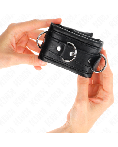 KINK MUNEQUERAS ESTILO HEAVY FORRO NEGRO AJUSTABLE 20 30 CM X 6 CM