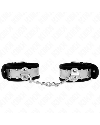 KINK MUNEQUERAS FINAS NEGRO PLATEADO 30 X 4 CM