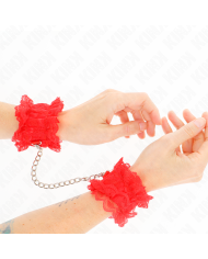 KINK MUNEQUERAS ELASTICAS DE ENCAJE ROJO