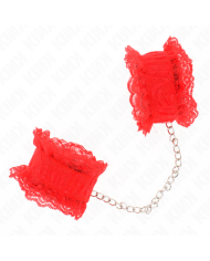 KINK MUNEQUERAS ELASTICAS DE ENCAJE ROJO