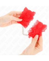 KINK MUNEQUERAS ELASTICAS DE ENCAJE ROJO