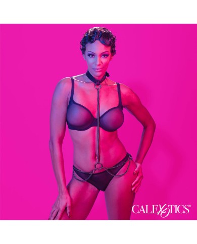 CALEXOTICS EUPHORIA COLLAR HALTER Y CORREA CON CADENA