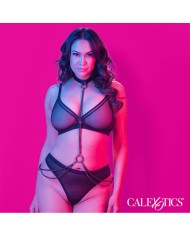 CALEXOTICS EUPHORIA COLLAR HALTER Y CORREA CON CADENA TALLA PLUS