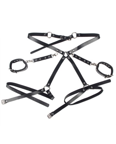 SUBBLIME 953690 ESPOSAS CON CINTURON BONDAGE NEGRO TALLA UNICA