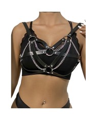 SUBBLIME 953713 CINTURON DE BONDAGE PUNK HEBILLA METAL NEGRO TALLA UNICA