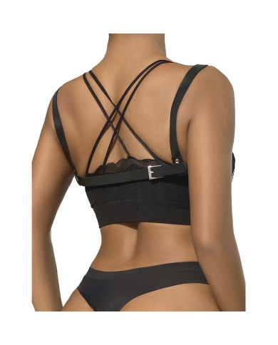 SUBBLIME 953713 CINTURON DE BONDAGE PUNK HEBILLA METAL NEGRO TALLA UNICA