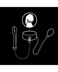 FETISH SUBMISSIVE BONDAGE COLLAR BONDAGE INFLABLE CON TIRADOR