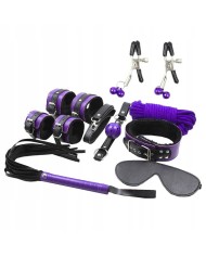 SECRETPLAY BDSM SET 8PCS LILA NEGRO