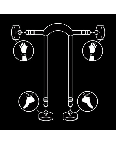 FETISH SUBMISSIVE POSICION MASTER CON 4 ESPOSAS CON FORRO DE NEOPRENO