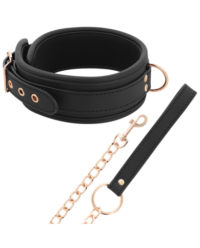 COQUETTE CHIC DESIRE FANTASY COLLAR CUERO VEGANO CON CORREA Y FORRO DE NEOPRENO