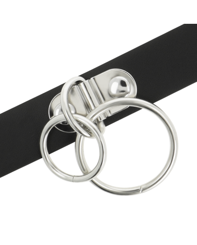 COQUETTE CHIC DESIRE CHOKER CUERO VEGANO DOBLE ANILLA