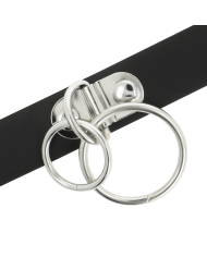 COQUETTE CHIC DESIRE CHOKER CUERO VEGANO DOBLE ANILLA