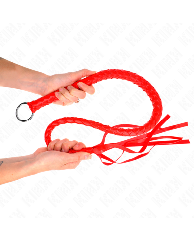 KINK LATIGO DE SERPIENTE CON ANILLO DE MANO ROJO 65 CM