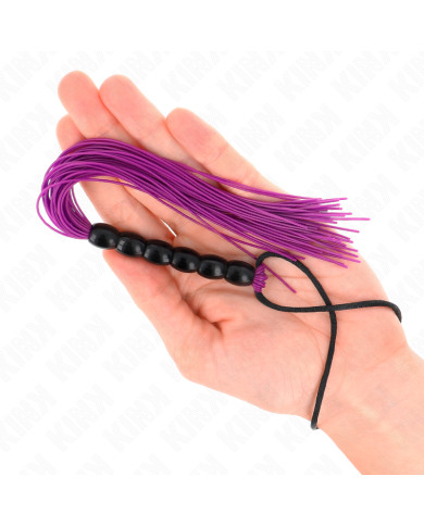 KINK MINI LATIGO DE SILICONA CON AGARRE 6 BOLAS MORADO 26 CM
