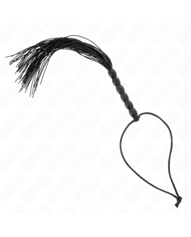 KINK MINI LATIGO DE SILICONA CON AGARRE 6 BOLAS NEGRO 26 CM