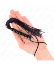 KINK MINI LATIGO DE SILICONA CON AGARRE 6 BOLAS NEGRO 26 CM