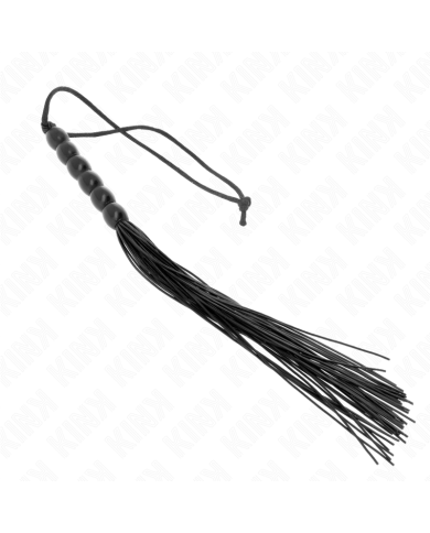 KINK MINI LATIGO DE SILICONA CON AGARRE 6 BOLAS NEGRO 26 CM