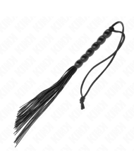 KINK MINI LATIGO DE SILICONA CON AGARRE 6 BOLAS NEGRO 26 CM