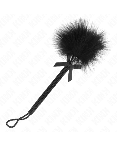 KINK MASAJEADOR DE CUERDA DE NAILON CON PLUMAS PARA COSQUILLAS Y LAZO NEGRO 25 CM