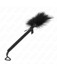 KINK MASAJEADOR DE CUERDA DE NAILON CON PLUMAS PARA COSQUILLAS Y LAZO NEGRO 25 CM