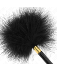 KINK PLUMAS PARA COSQUILLAS METAL DORADO NEGRA 18 CM