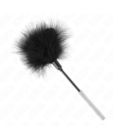 KINK PLUMAS PARA COSQUILLAS CON MANGO DE DIAMANTES DE IMITACION 27 CM