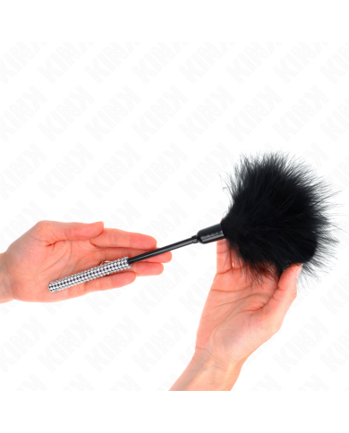 KINK PLUMAS PARA COSQUILLAS CON MANGO DE DIAMANTES DE IMITACION 27 CM