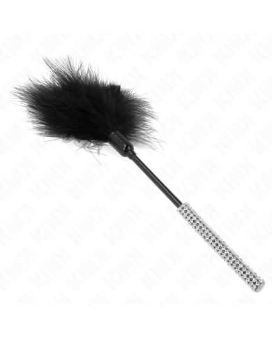 KINK PLUMAS PARA COSQUILLAS CON MANGO DE DIAMANTES DE IMITACION 27 CM