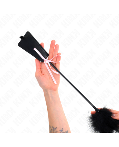 KINK PLUMAS PARA COSQUILLAS CON LAZO DE CINTA ROSA 49 CM