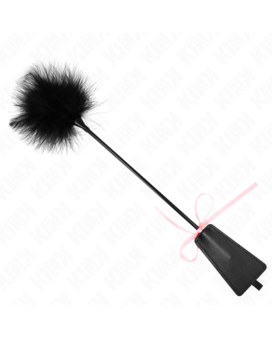 KINK PLUMAS PARA COSQUILLAS CON LAZO DE CINTA ROSA 49 CM