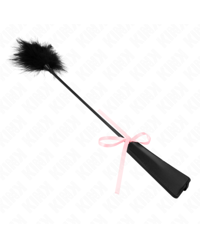 KINK PLUMAS PARA COSQUILLAS CON LAZO DE CINTA ROSA 49 CM