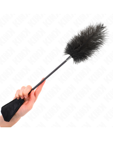 KINK PLUMAS DE AVESTRUZ PARA COSQUILLAS CON PALETA DE ENCAJE 56 CM