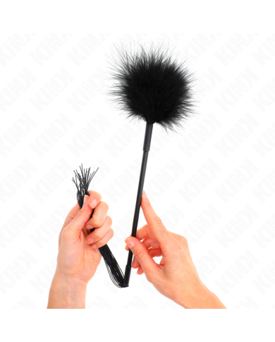 KINK LATIGO DE SILICONA CON PLUMAS PARA COSQUILLAS 47 CM