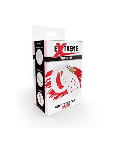 HIDDEN DESIRE EXTREME JAULA DE CASTIDAD ACRILICA AJUSTABLE TRANSPARENTE