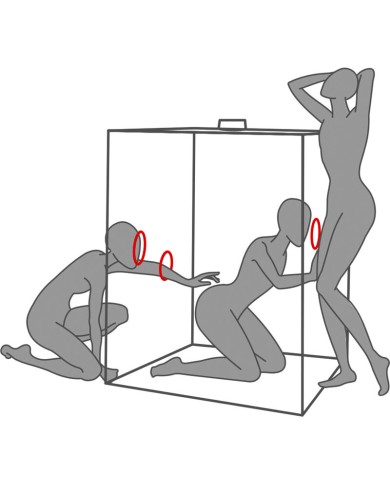 SECRET DOME KINK CLUB CABINA SCANDALE NEGRO ROJO