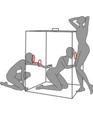 SECRET DOME KINK CLUB CABINA SCANDALE NEGRO ROJO