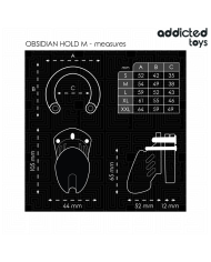 ADDICTED TOYS LOCKED OBSIDIAN HOLD JAULA PARA PENE TALLA M